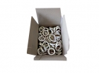 Boîte de 100 anneaux de clés plastique