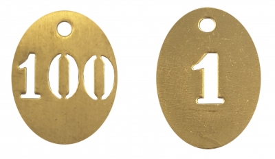 Numéros de clés ovales aluminium ou laiton